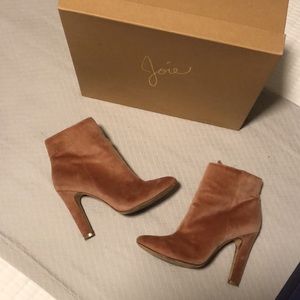 Joie Blush Suede Heeled Boots Size 37.5 (US 7)